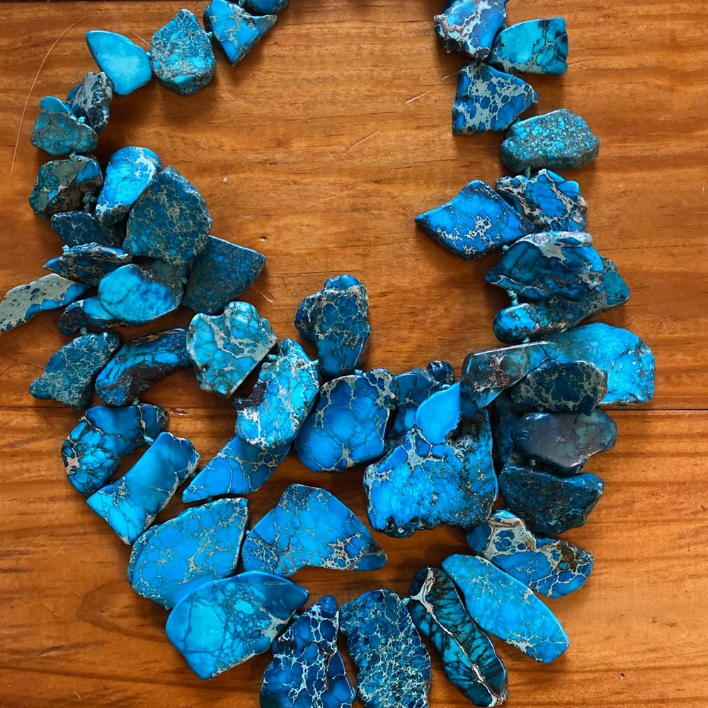 Stone necklace beautiful blues